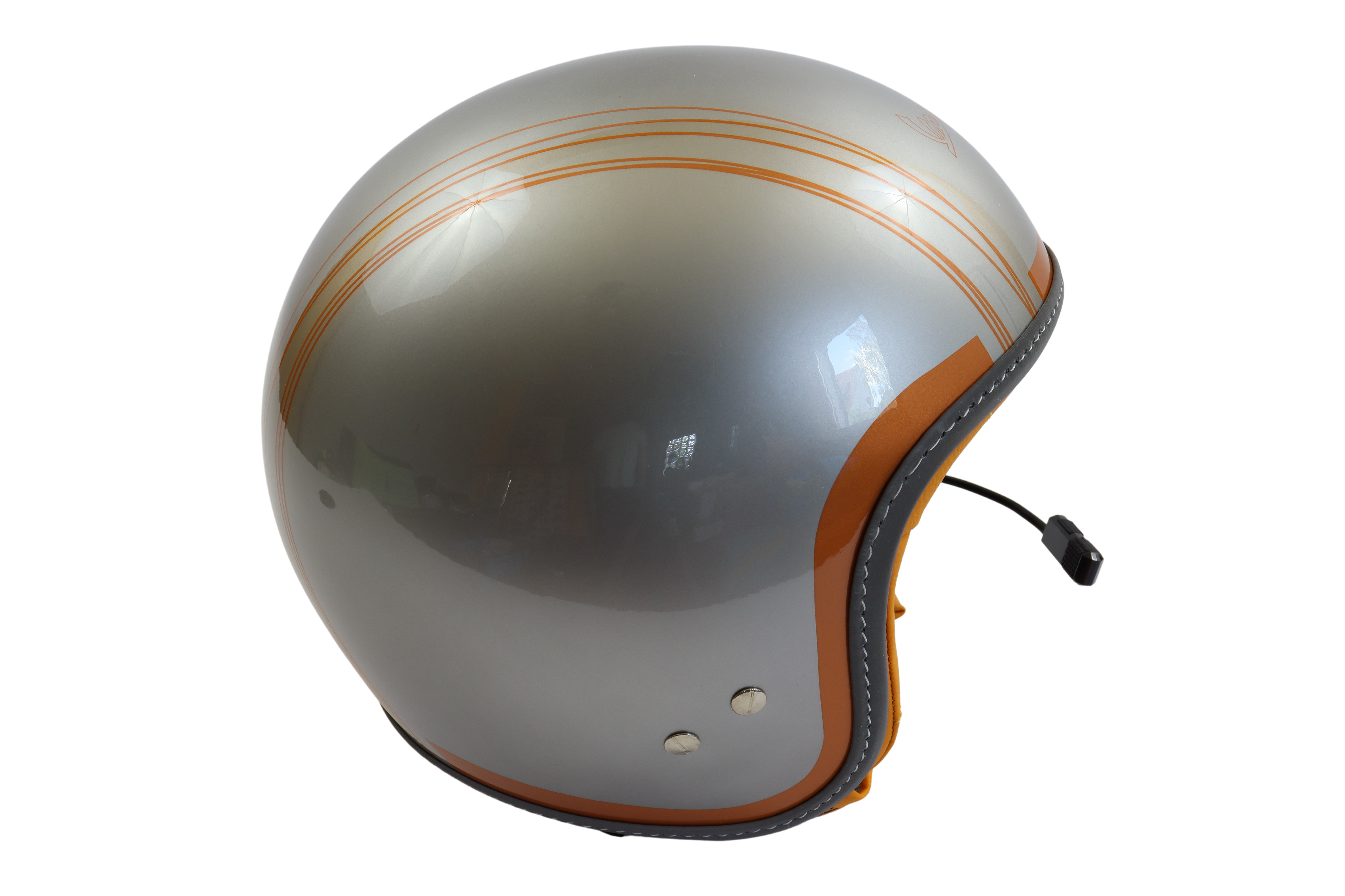 Jet Helm Vespa Elettrica Tech Bluetooth L Silber Kupfer