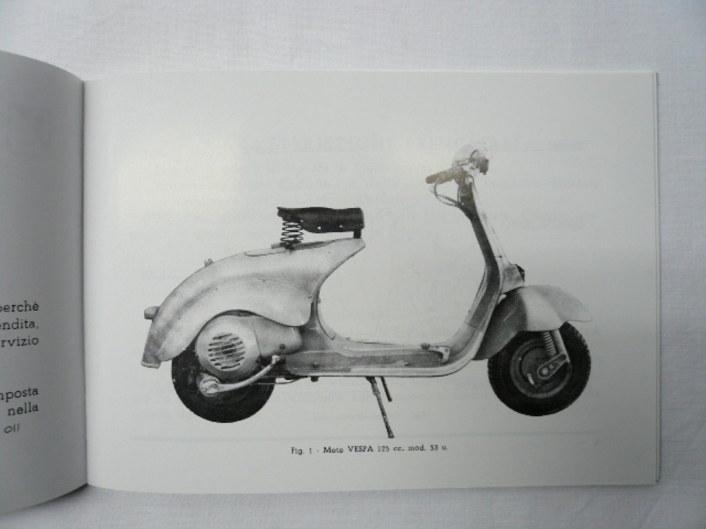 Bedienungsanleitung Vespa U  Bj. 1953