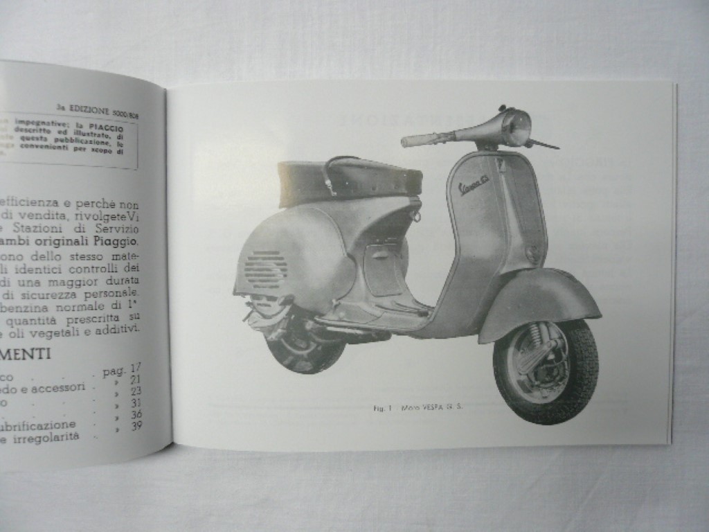Bedienungsanleitung Vespa GS 1958-1961