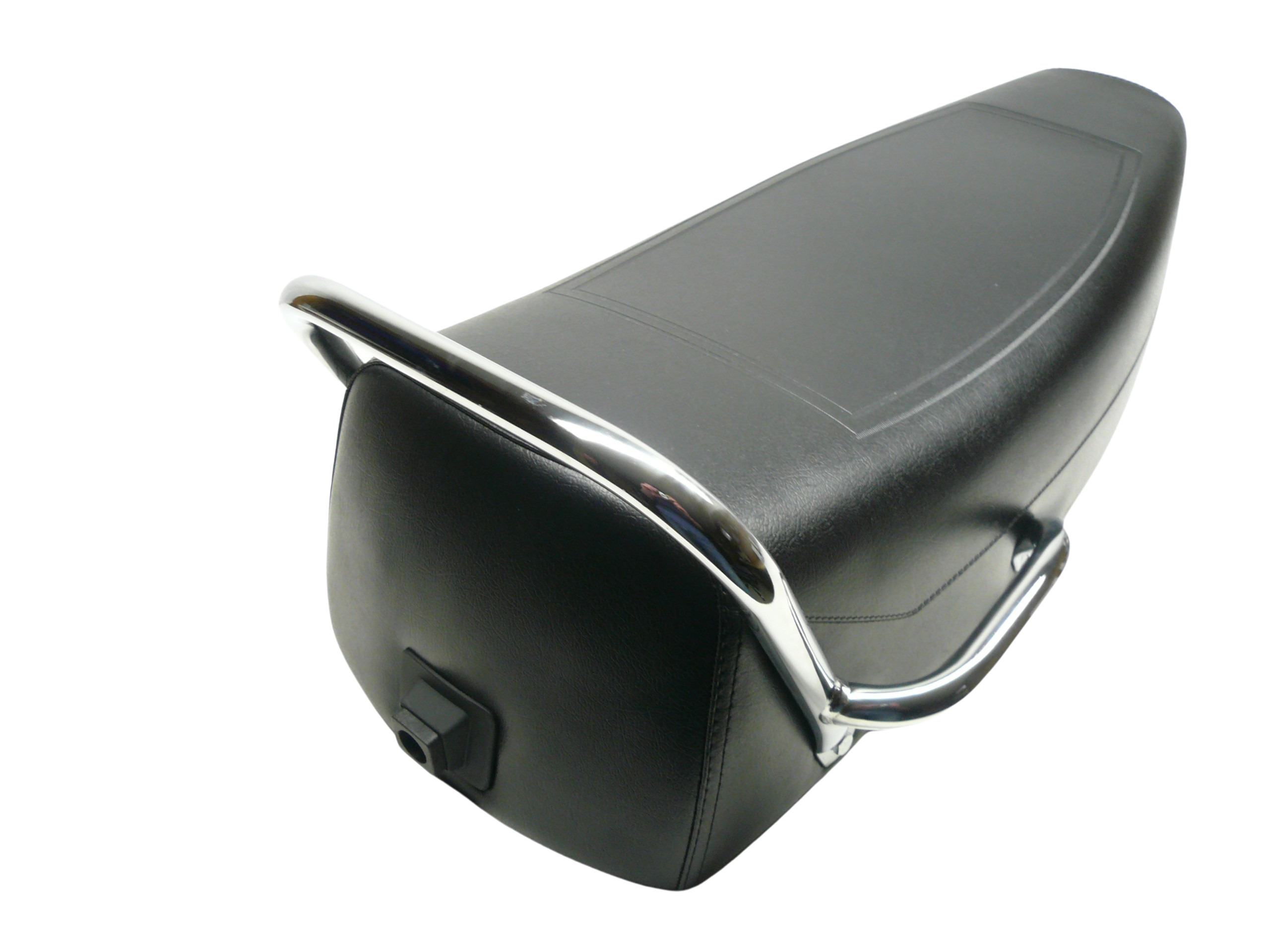 Sitzbank Vespa PX Lusso schwarz mit Haltegriff chrom