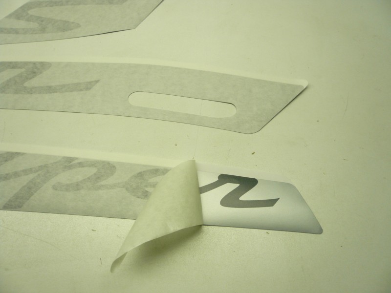 Aufkleber Dekorset Schriftzug Vespa GTS Super Sport Schwarz auf Grau/Silber Titanium 742/B