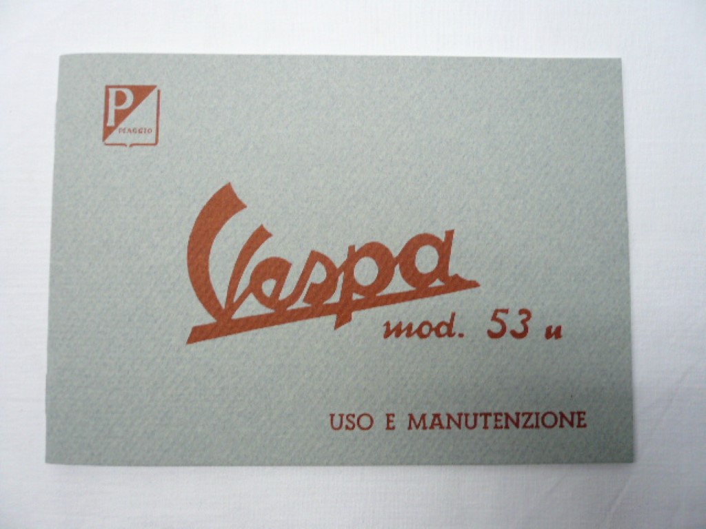 Bedienungsanleitung Vespa U  Bj. 1953