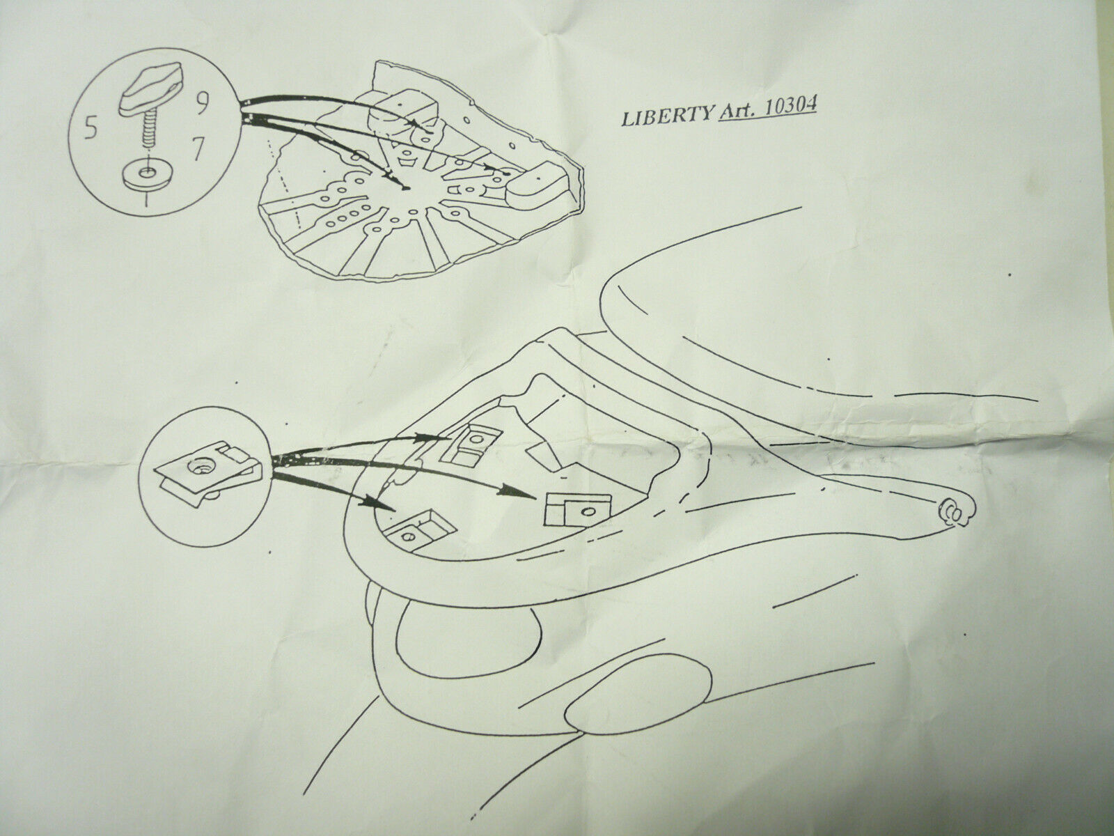 Haltesatz für Koffer Piaggio LIBERTY