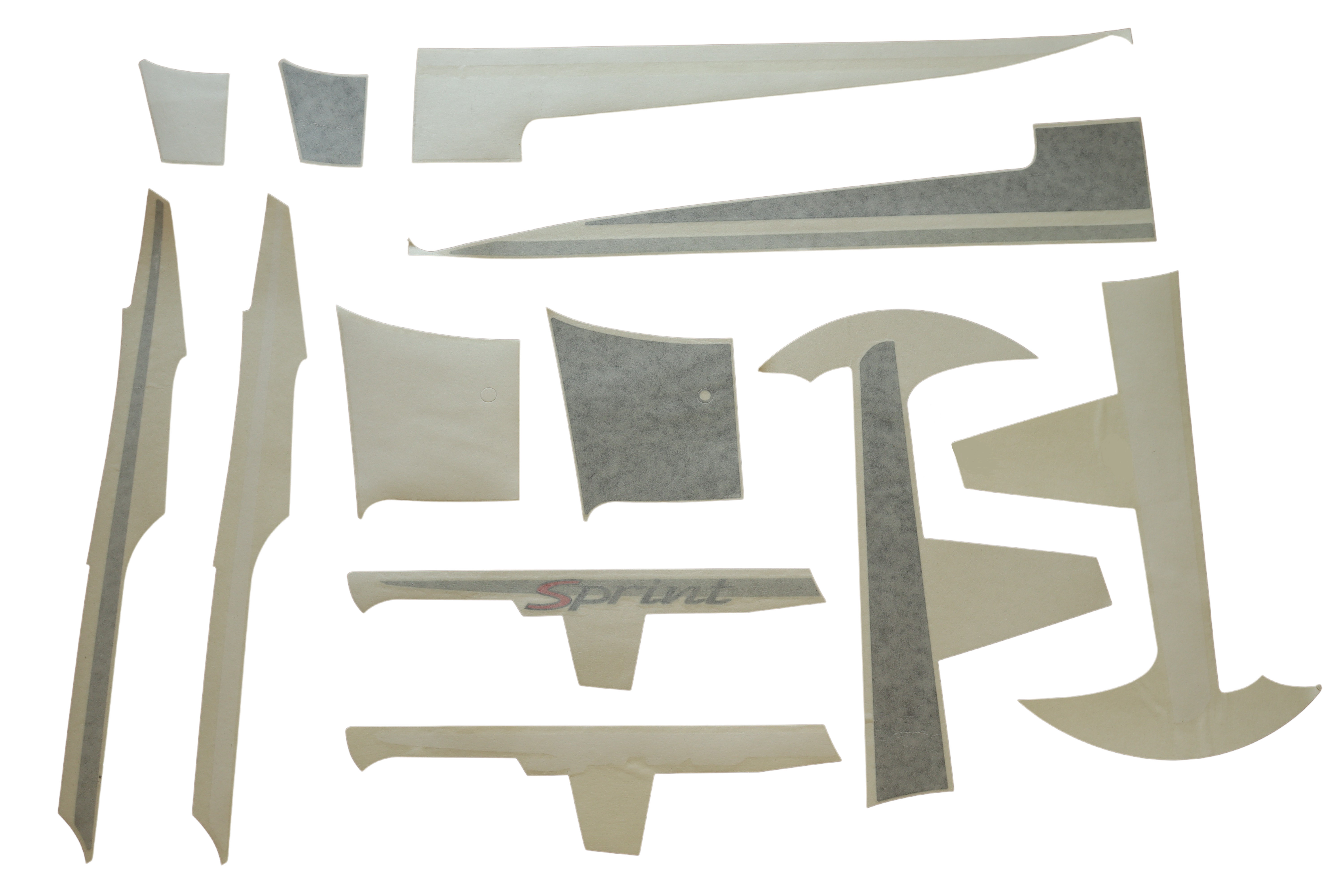 Aufkleber Dekorsatz Schriftzug Vespa SPRINT "SPORT" 50-150ccm 2/4T anthrazit/​silber