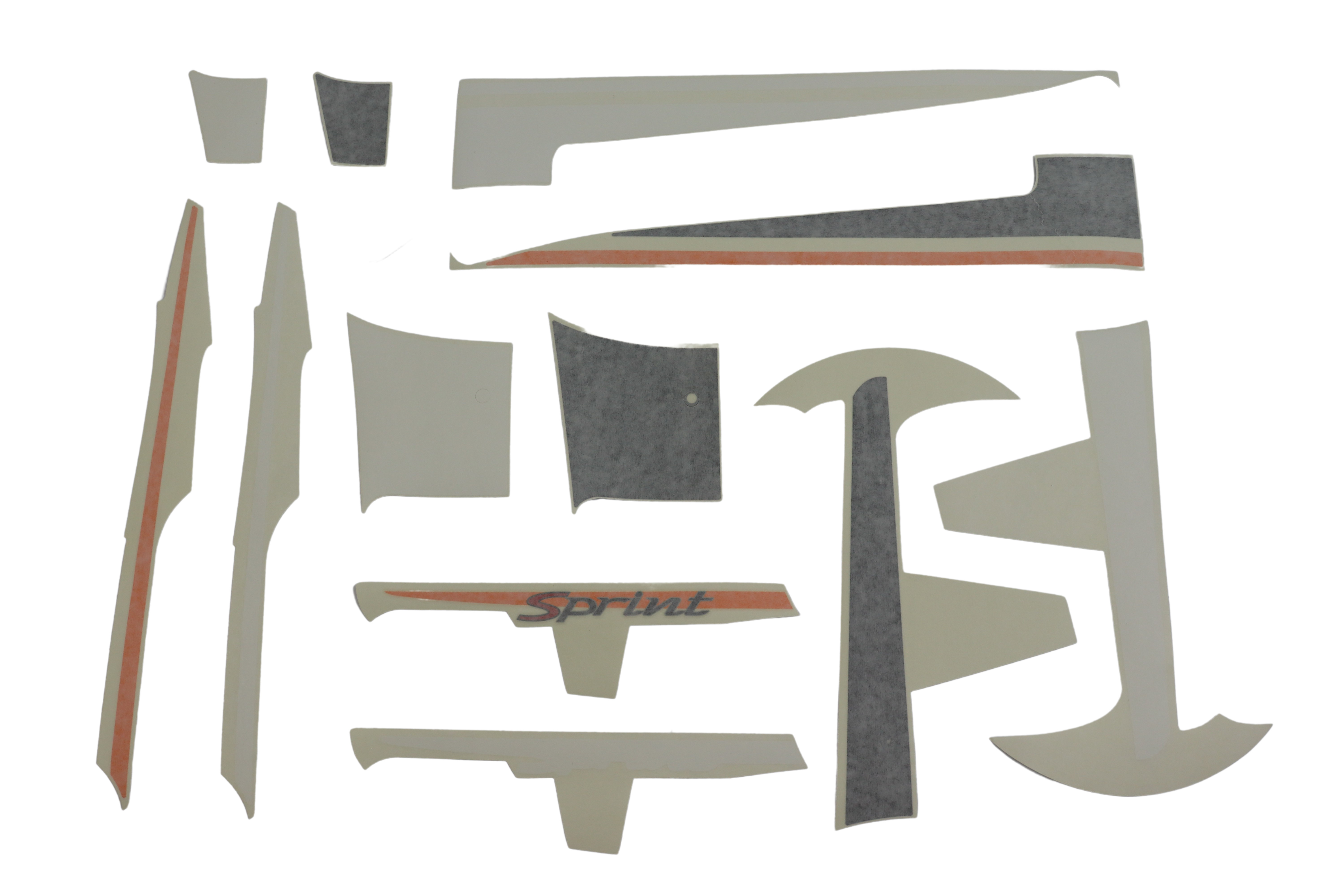 Aufkleber Dekorsatz Schriftzug Vespa SPRINT "SPORT" 50-150ccm 2/4T anthrazit/​orange