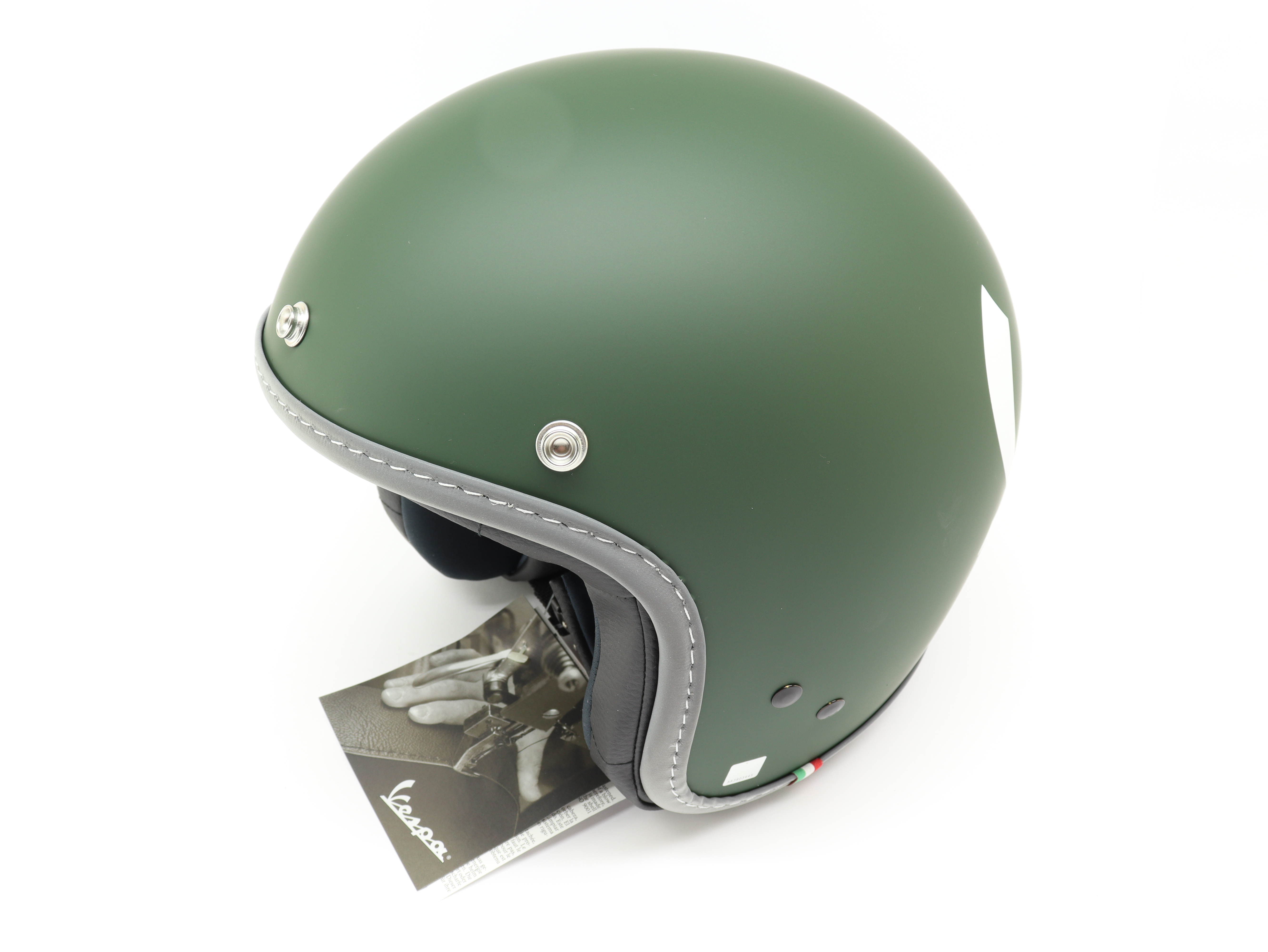 Jet Helm Vespa Colors S grün matt english green opaco