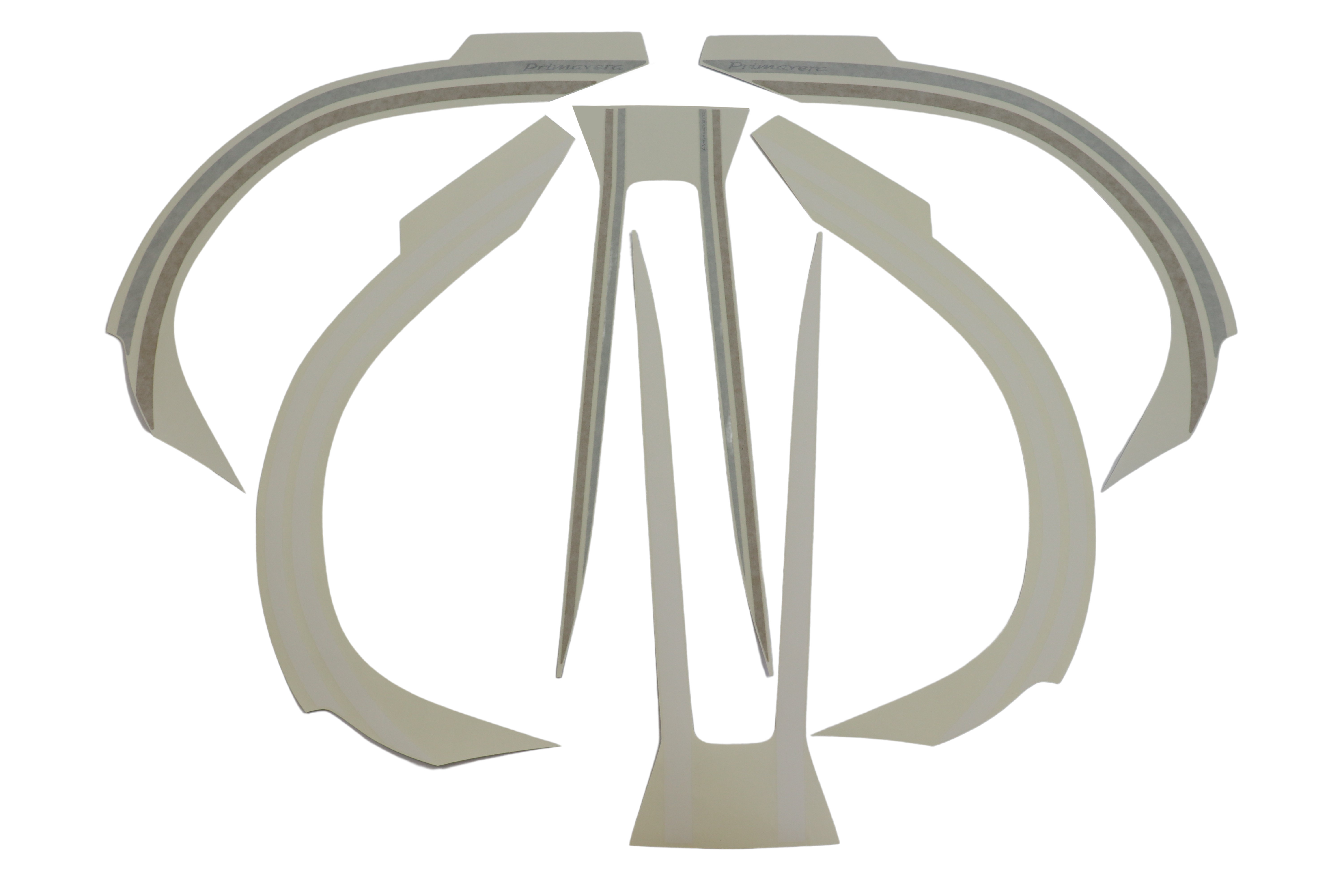 Aufkleber Dekorset Schriftzug "Elegance" Vespa PRIMAVERA 50-150ccm silber/​gold